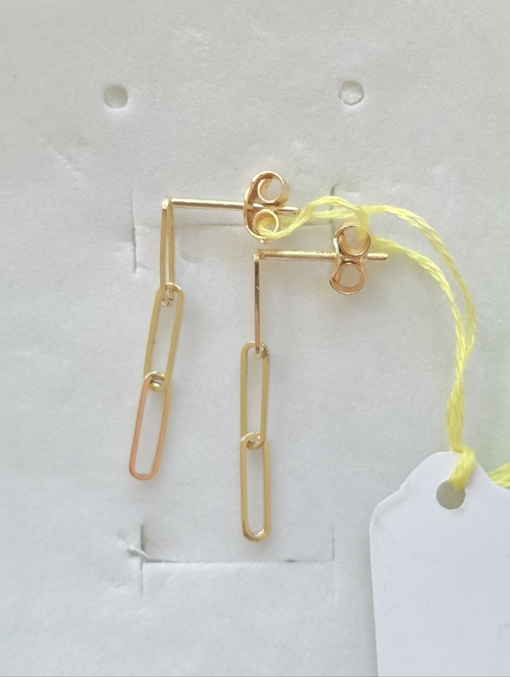 💕💫 18K Real Gold Mini Paperclip Drop Earrings💫💕